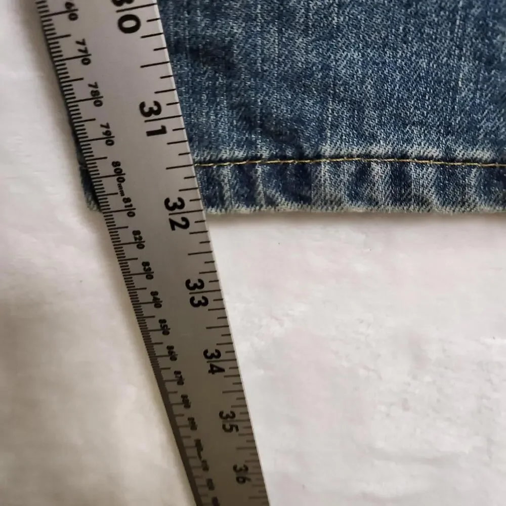 Lee Dungarees Jeans 42x32 Relaxed Fit Bootcut Blue Denim Classic‎ Straight Leg